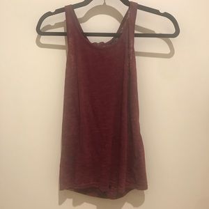 Topshop Maroon Tank Top with back zipper